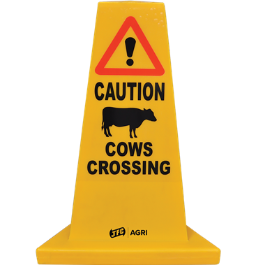 Traffic Cone - Cows Crossing