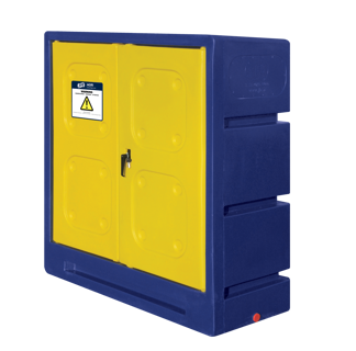 Large Chemical Storage Cabinet (Navy & Yellow)