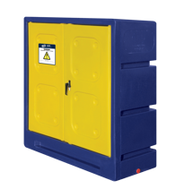 Large Chemical Storage Cabinet (Navy & Yellow)