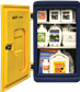 Small Chemcial Storage Cabinet (Navy & Yellow)